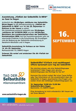 Plakat zum Tag der Selbsthilfe 2026