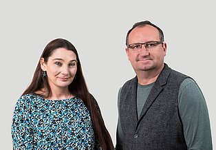 Das Bild zeigt Melanie Fuge-Köster und Marco Fußy