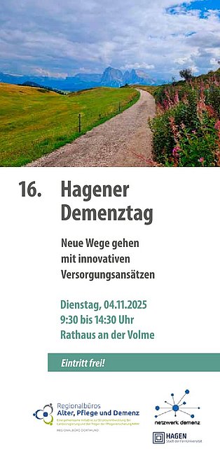 Vorderansicht des Flyers zum Demenztag 2025.